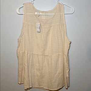 NWT Maurices Cream Textured Tank Top